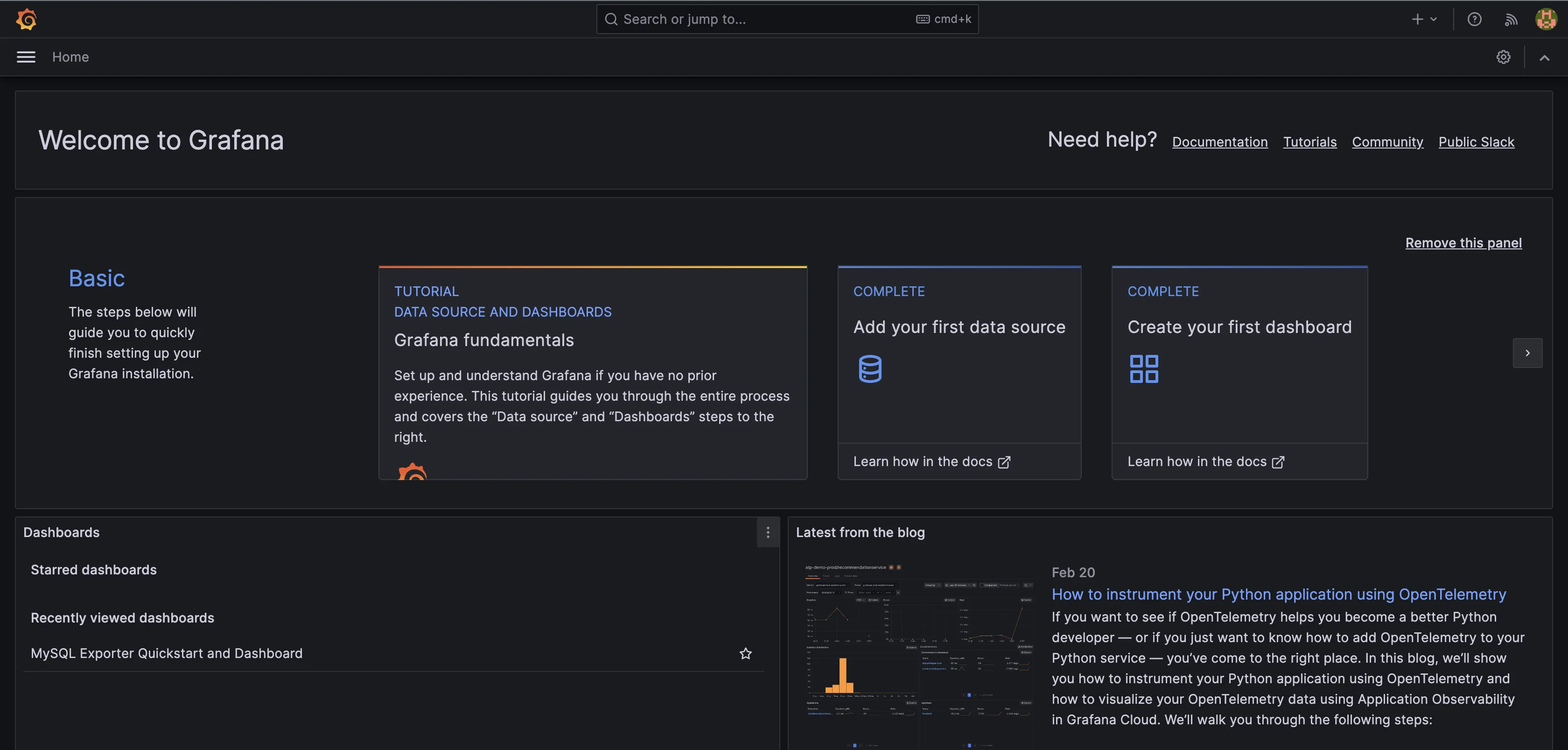 Grafana UI