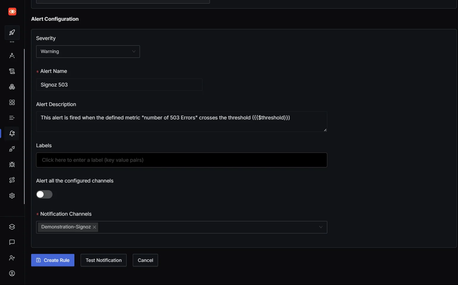 Alert Configuration in SigNoz